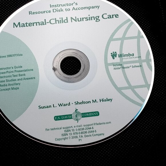Maternal Child Nursing Care Test Bank Instructors Resource Ward Hisley CD - Picture 1 of 6